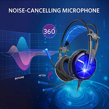 Load image into Gallery viewer, ABKONCORE B581 USB Gaming Headset with 7.1 Surround Sound - PC Headset with Noise-Cancelling Mic, On-Ear Volume & Mute Controls, LED Light - Comfort to Wear Headphone for WFH PC, Laptop