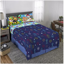 Load image into Gallery viewer, Paw Patrol Full Sheet Set with Reversible Pillowcase, 4 Piece for Standard Full Size Bed, Blue