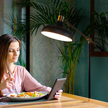 Load image into Gallery viewer, Brightech Wyatt - Industrial Floor Lamp for Living Rooms & Bedrooms - Rustic Farmhouse Reading Lamp - Standing, Adjustable Arm Indoor Pole Lamp for Crafts & Tasks