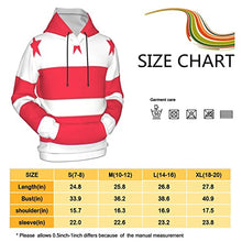 Load image into Gallery viewer, Flag of Washington Print Hoodies Kids 3D Print Sweatshirts Long Sleeve Pullover Hoodies with Pocket for Teen Boys and Girls Black