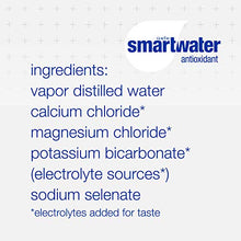 Load image into Gallery viewer, smartwater Antioxidant Selenium, Purely Balanced Ph Vapor Distilled Premium Water, 33.8 Fl Oz, Pack of 6