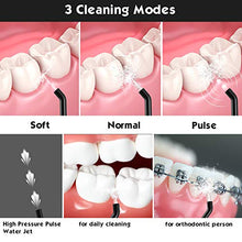 Load image into Gallery viewer, Water Flosser Professional Cordless Dental Oral Irrigator - 300ML Portable and Rechargeable IPX7 Waterproof 3 Modes Water Flosser with Cleanable Water Tank for Home and Travel, Braces & Bridges Care