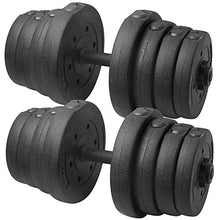 Load image into Gallery viewer, YAHEETECH 66 LB Weight Dumbbell Set Fitness Adjustable Cap Gym/Home Barbell Plates Body Workout for Women and Men Strength Training