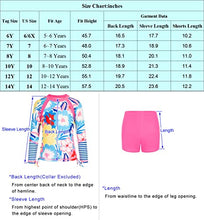 Load image into Gallery viewer, GRACE KARIN Girls Rash Guard Swimwear Long Sleeve Swimsuit 2-Piece Bathing Suit Tie Dye 14Y
