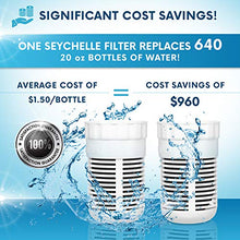 Load image into Gallery viewer, Seychelle pH2O Alkaline Water Filter Pitcher - pH Enhancing Filtration - 200 Gallon Capacity - USA-Made Filter, 64oz
