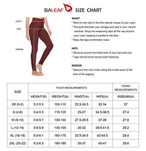 Load image into Gallery viewer, BALEAF Women's Yoga Leggings High Waisted Tummy Control Pants Non See-Through Fabric Black Size L