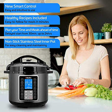 Load image into Gallery viewer, Mueller UltraPot 6Q Pressure Cooker Instant Crock 10 in 1 Pot with German ThermaV Tech, Cook 2 Dishes at Once, BONUS Tempered Glass Lid incl, Saute, Steamer, Slow, Rice, Yogurt, Maker, Sterilizer