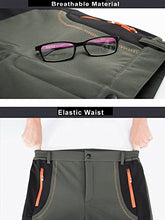 Load image into Gallery viewer, TBMPOY Men's Snow Ski Waterproof Fleece Lined Pants Outdoor Hiking Mountain Softshell with Belt 02 Thick Green XXL