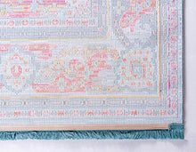 Load image into Gallery viewer, Unique Loom Baracoa Collection Bright Tones Vintage Traditional Light Blue Area Rug (5' 5 x 8' 0)