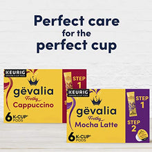 Load image into Gallery viewer, Gevalia Frothy 2-Step Mocha Latte Espresso Keurig K-Cup® Coffee Pods & Froth Packets Kit (6 ct Box)