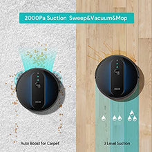 Load image into Gallery viewer, Robot Vacuum,Deenkee Wi-Fi/App/Alexa Robot Vacuum Cleaner and Mop 2000Pa Suction for Pet Hair,Hard Floors,Carpets(160 Mins Runtime,6 Cleaning Mode,Smart Navigation & Mapping,Self-Charging,Thin,Quiet)