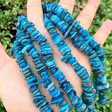 Load image into Gallery viewer, 1 Strand Top Quality Natural Blue Kyanite Gemstone 7-12mmmm Center Drilled Rondelle Loose Stone Beads 15 Inch for Jewelry Making GZ7-12