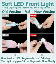 Load image into Gallery viewer, Baby Nail Clipper Baby Nail File - ELINKA Upgrade Safe Electric Baby Nail Trimmer Clippers Kit with Light for Newborn Infant Kids Toddler Toes Fingernails Care Trim Polish