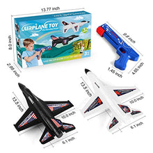 Load image into Gallery viewer, Allaugh 2 Pack Airplane Launcher Toy, 13.3'' Jet F-16 Fighting Falcon, Catapult Plane Game Boy Toys for Kids Outdoor Flying Toys Birthday Gifts for 4 5 6 7 8 9 10 12 Year Old Boys Girls, Black+white