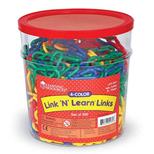 Load image into Gallery viewer, Learning Resources Link 'N' Learn Links, Bucket of 500 Assorted Color Links, Ages 3+