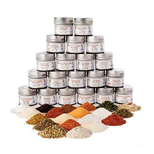 Load image into Gallery viewer, Complete Gourmet Seasonings, Spices and Sea Salts Collection - Non GMO - 20 Magnetic Tins - Artisanal Seasonings - Crafted in Small Batches by Gustus Vitae | #29