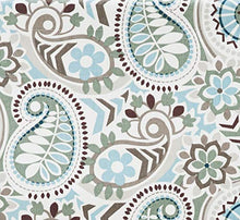 Load image into Gallery viewer, Ellis Curtain Paisley Prism Jacobean Floral Print Lined Duchess Filler Valance, 50 by 15-Inch, Latte