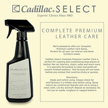 Load image into Gallery viewer, Cadillac Select Leather Furniture Cleaner and Conditioner for Couch, Car Auto Interior Seats, Bags, Jackets, Large Leather Surfaces – Complete Care Spray