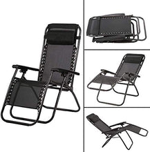 Load image into Gallery viewer, Zero Gravity Chairs Outdoor Lounge Chair Adjustable Recliner Pack 2 with Cup Holder & Pillows for Sunbathing on Outdoor, Patio Beach Pool, Backyard, 32.3 x 26 x 44 Inches, Black