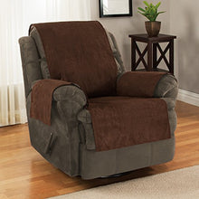 Load image into Gallery viewer, Link Shades Anti-Slip Recliner Armchair Protector | Water Resistant Microsuede Slipcover | Stay-Put Straps | Cover Protects from Dogs & Other Pets (Recliner, up to 23" seat Size, Chocolate)