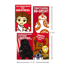 Load image into Gallery viewer, Hallmark Valentines Day Cards for Kids and Mailbox for Classroom Exchange, Star Wars (1 Box, 32 Valentine Cards, 35 Stickers, 1 Teacher Card)