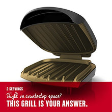 Load image into Gallery viewer, George Foreman 2-Serving Classic Plate Electric Grill and Panini Press, Black, GR136B
