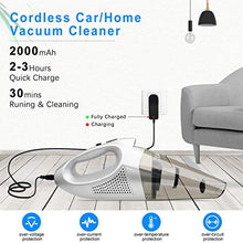 Load image into Gallery viewer, Handheld Vacuum Cleaner, Car Vacuum Cleaner, Rechargeable High Power Cordless with Quick Charge, LED Light, Hand Vac for Home and Car Cleaning, Wet & Dry