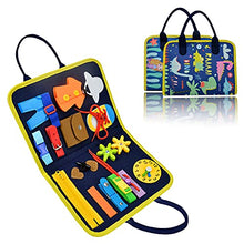 Load image into Gallery viewer, Busy Board, Montessori Toys Sensory Activity Developing Board for Fine Motor Skills, Sensory Toys Learning Board for Toddlers, Travel Toys for Plane and Car, Gifts for 2-6 Year Old Boys & Girls