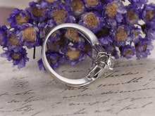 Load image into Gallery viewer, White sapphire Engagement Ring 14K White Gold 5x7mm Oval Cut Sapphire Halo Ring Criss Cross Ring, Twist Band SI I-J Diamonds VS White Gemstone