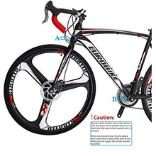 Load image into Gallery viewer, Eurobike Road Bikes EURXC550 21 Speed 54 cm Frame Road Bicycle 700C 3-Spoke Wheels Dual Disc Brake Bike Blackwhite