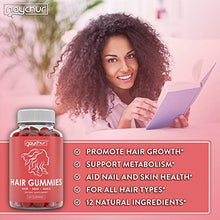 Load image into Gallery viewer, Hair Growth Vitamins Biotin Gummies - Hair Skin And Nails Vitamins For Faster Hair Growth - Hair Loss Treatments Care Thickening Products For Women Men - Thinning Hair Beard Regrowth Supplement Gummy