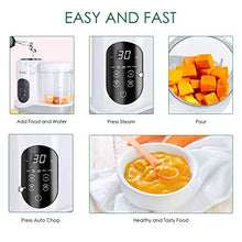 Load image into Gallery viewer, Bable 6 in 1 Baby Food Maker for Toddlers - Multifunctional Food Processor with Steam, Blend, Chop, Sterilize, Warm Milk, Warm Food, Touch Control Panel, Auto Shut-Off
