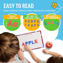 Load image into Gallery viewer, Inspired Thinkers Magnetic Letters - 240-Piece Alphabet Magnets for Kids w/ Foam Uppercase & Lowercase Letters, Double-Sided Dry Erase White Board - Classroom Supplies