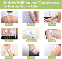 Load image into Gallery viewer, Belifu Dual Channel TENS EMS Unit 24 Modes Muscle Stimulator for Pain Relief Therapy, Electronic Pulse Massager Muscle Massager with 10 Pads, Dust-Proof Drawstring Storage Bag,Fastening Cable Ties…