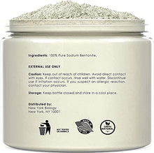 Load image into Gallery viewer, New York Biology Dead Sea Mud Mask for Face and Body and Bentonite Clay Face Mask - Spa Quality Pore Reducer for Acne, Blackheads and Oily Skin, Natural Skincare for Women, Men