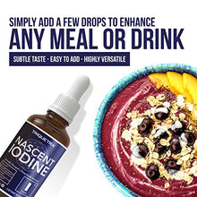 Load image into Gallery viewer, Nascent Iodine Supplement 400 Servings, Glass Bottle, Vegan, 1800 mcg - 600 mcg per Drop - Pure, Clear Color - Supports Thyroid Health, Energy, Immunity & Metabolism (2 oz.)