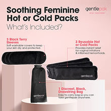 Load image into Gallery viewer, gentlepak® Perineal Cold Pak - Set of 3 Hot and Cold Therapy Gel Paks with Washable Terry Covers - Reusable Perineal Ice Paks for Postpartum Pain, Hemorrhoids, Post Laser Procedures, and More