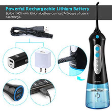 Load image into Gallery viewer, Water Flosser Professional Cordless Dental Oral Irrigator - 300ML Portable and Rechargeable IPX7 Waterproof 3 Modes Water Flosser with Cleanable Water Tank for Home and Travel, Braces & Bridges Care