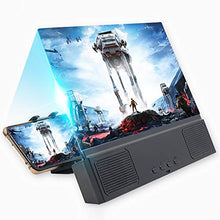 Load image into Gallery viewer, DRIDOUAM 12" Anti-Blue Light HD Phone Screen Magnifier with Bluetooth Speaker for Calling/Music, 3D Movies Amplifier Projector with Foldable & Adjustable Stands for Movies, Videos, Gaming