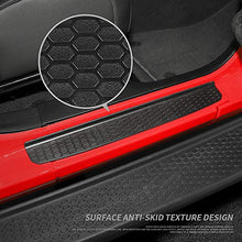 Load image into Gallery viewer, CheroCar Door Sill Guards Entry Scuff Plate Cover Door Sill Guards Entry Scuff Plate Cover Jeep Wrangler Accessories(for 2018-2022 JL JLU & 2020-2022 JT (Black)