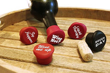 Load image into Gallery viewer, 5 Wine Stoppers + Gift Box - Perfect Wine Gift Accessory, Set of 5 Funny Silicone Wine Reusable Caps Stoppers for Wine and Beer Bottles – Vinaka Wine Stoppers