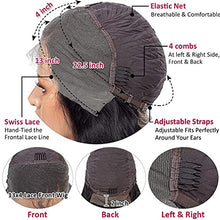 Load image into Gallery viewer, 13x4 Body Wave Lace Front Wigs Human Hair Wigs for Black Women Glueless Lace Frontal Wigs Brazilian Virgin Human Hair Pre Plucked Bleached Knots Natural Color Wet and Wavy (30 Inch, Body Wave Wigs)