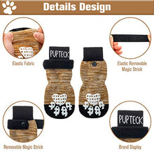 Load image into Gallery viewer, PUPTECK Double Side Anti-Slip Dog Socks - 4 Pack Dog Paw Protection for Puppy Indoor Traction Wear on Hardwood Floor for Small and Medium Dogs, Soft and Comfortable with Adjustable Straps