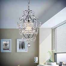 Load image into Gallery viewer, Whse of Tiffany RL4025 Jess Crystal Chandelier, 1 11" x 15", Chrome, 11"