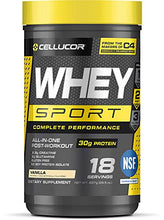 Load image into Gallery viewer, Cellucor Whey Sport Protein Powder Vanilla | Post Workout Recovery Drink with Whey Protein Isolate, Creatine & Glutamine | 18 Servings