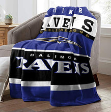 Load image into Gallery viewer, NORTHWEST NFL Baltimore Ravens Raschel Throw Blanket, 60" x 80", 12th Man