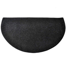 Load image into Gallery viewer, Flame 4' Half Round Polyester Fireplace Rug - Black
