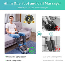 Load image into Gallery viewer, Shiatsu Foot Massager with Deep Kneading, Foot and Calf Massager with Heat, Air Leg Compression Massager for Circulation, Relieve Plantar Fasciitis,3 Modes 3 Intensities, Up to Size 14 (Dark Gray)