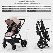 Load image into Gallery viewer, Baby Stroller Newborn Carriage Infant Reversible Bassinet to Luxury Toddler Vista Seat for Boy Girl Compact Single All Terrain Babies Pram Strollers Add Stroller Cover, Cup Holder, Net