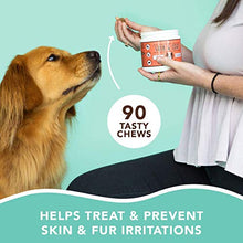 Load image into Gallery viewer, Natural Dog Company Skin & Coat Chews | Salmon & Peas Flavor | Dog Vitamins and Supplements for Healthy Skin and Coat | Itch Relief for Dogs with Allergies | with Biotin, Vitamin E, and Omega 3